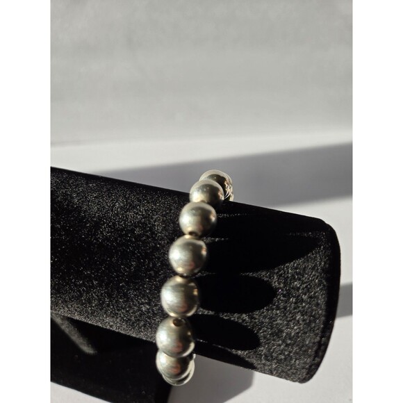 Silver Tone Beaded Bracelet unbranded - Picture 3 of 4